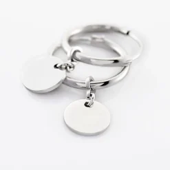 Créoles Elvyn Argent Blanc