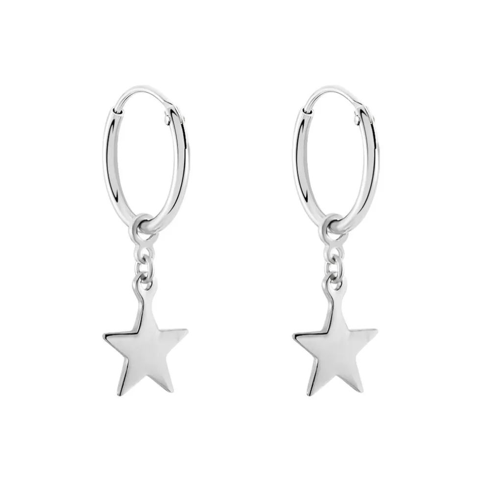 Créoles Elvyn Argent Blanc