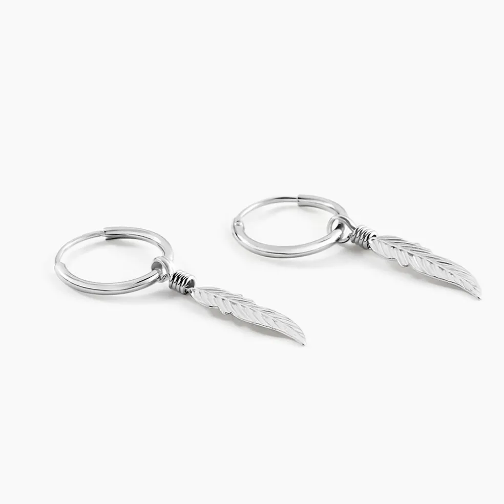 Créoles Elvyn Argent Blanc