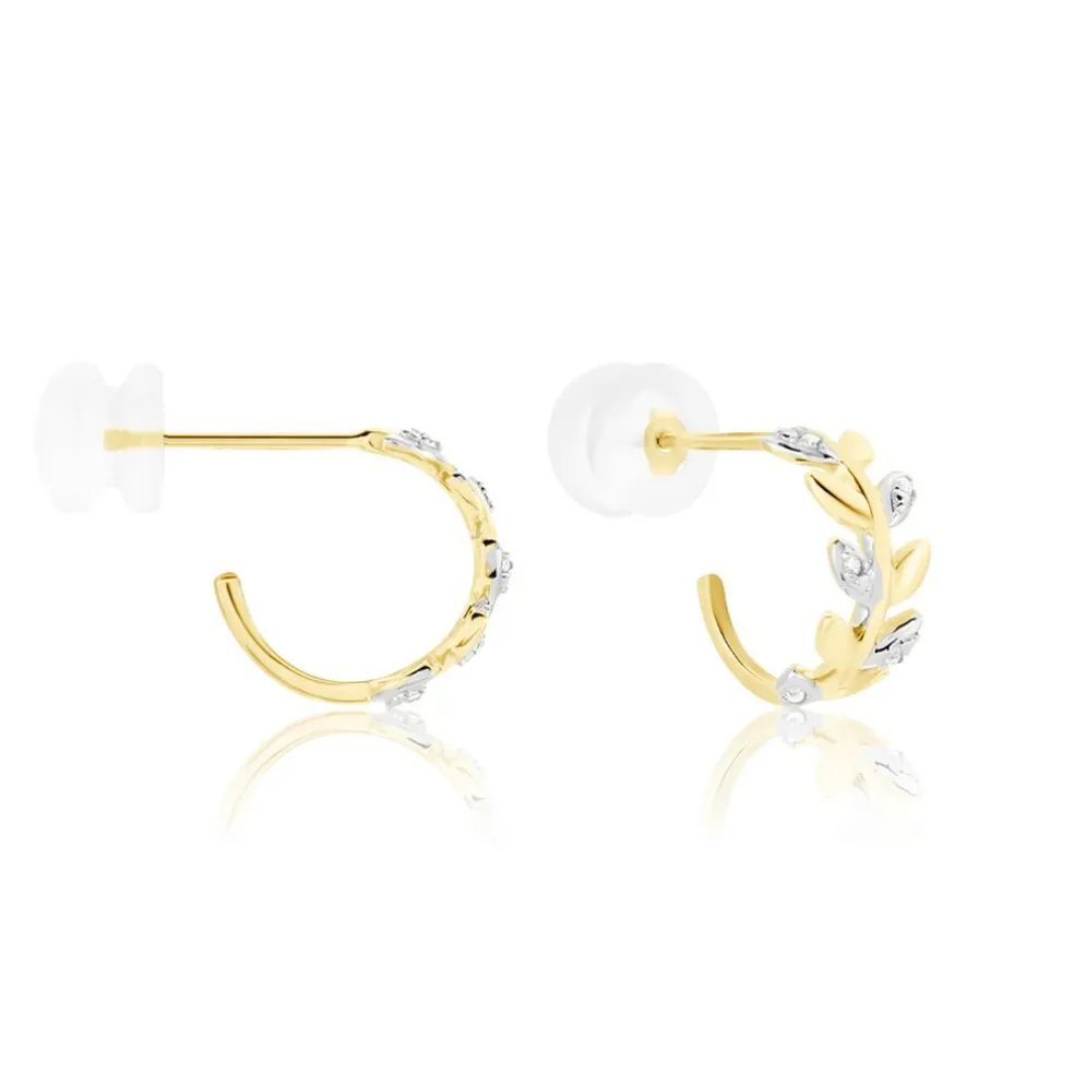 Créoles Emelyne Or Jaune Diamant