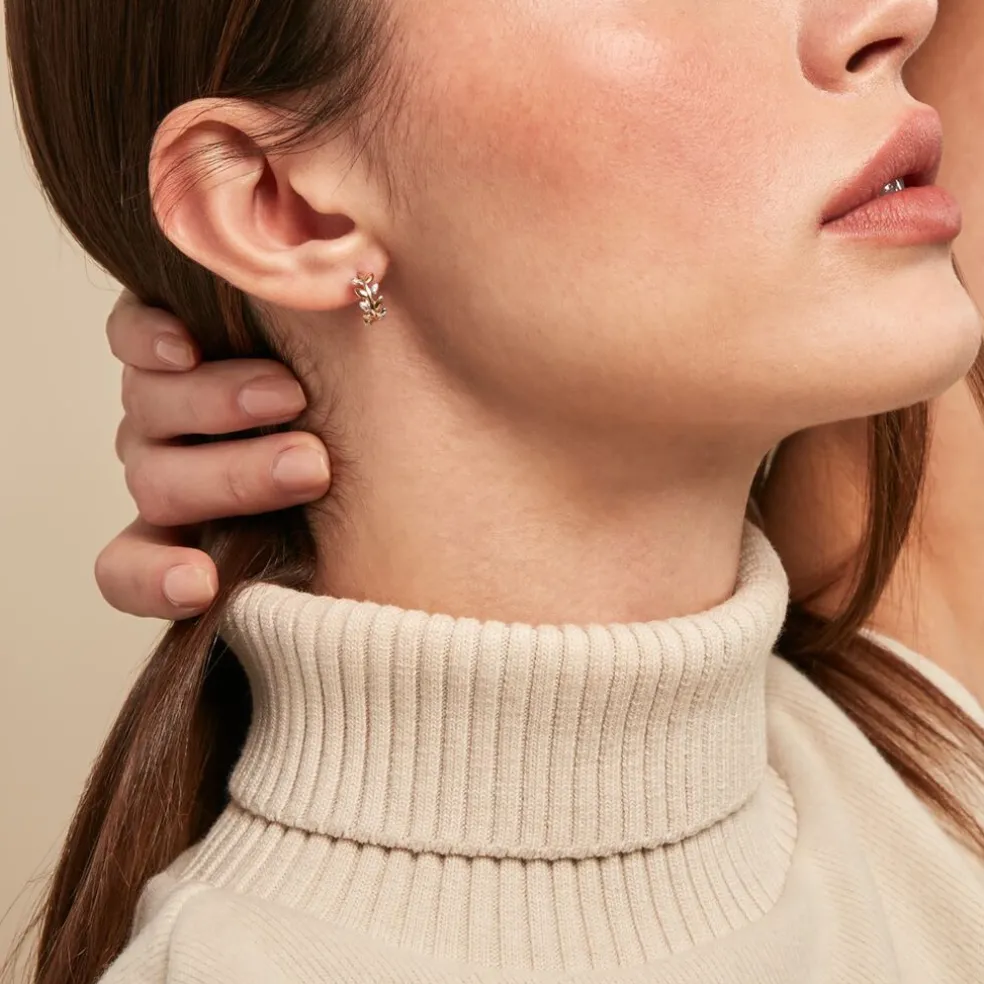 Créoles Emelyne Or Jaune Diamant