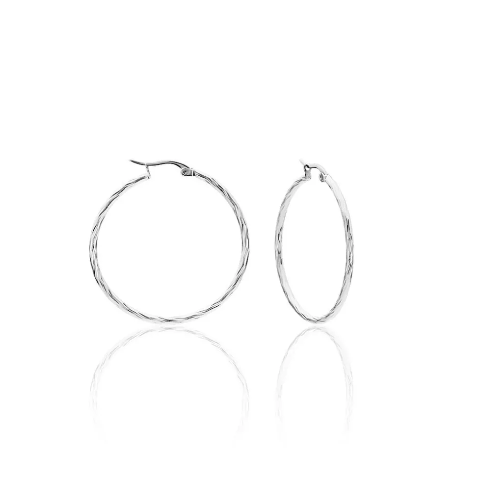 Créoles Esaias Acier Blanc