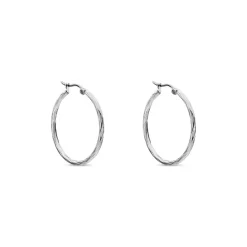 Créoles Esaias Acier Blanc