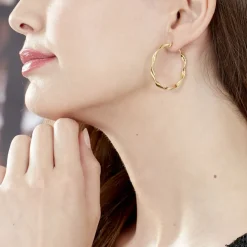 Créoles Falbala Or Jaune