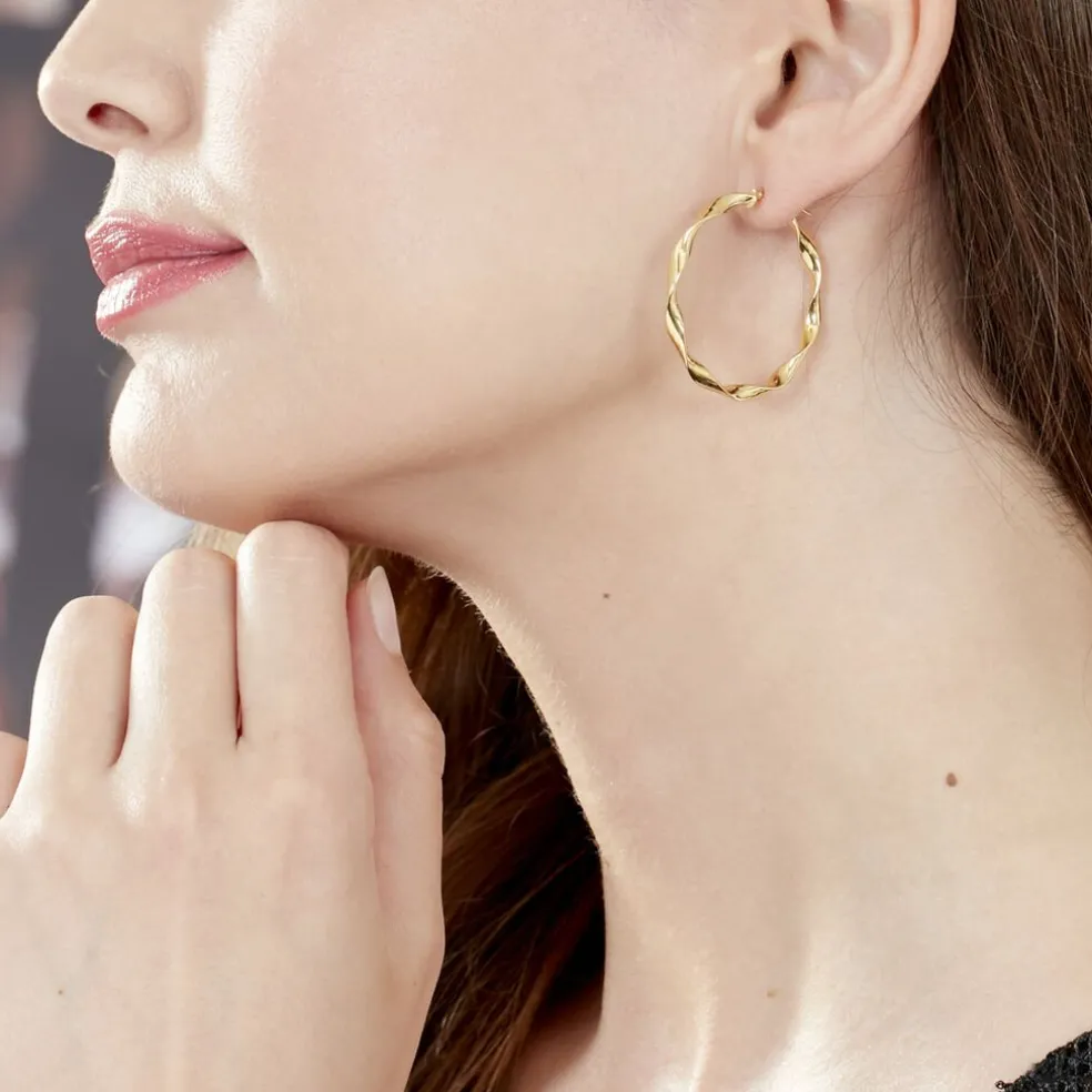 Créoles Falbala Or Jaune