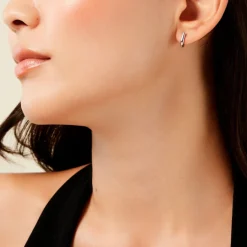 Créoles Fillipa Argent Blanc