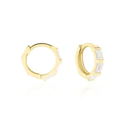 Créoles Gatsby Or Jaune Oxydes De Zirconium