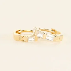 Créoles Gatsby Or Jaune Oxydes De Zirconium