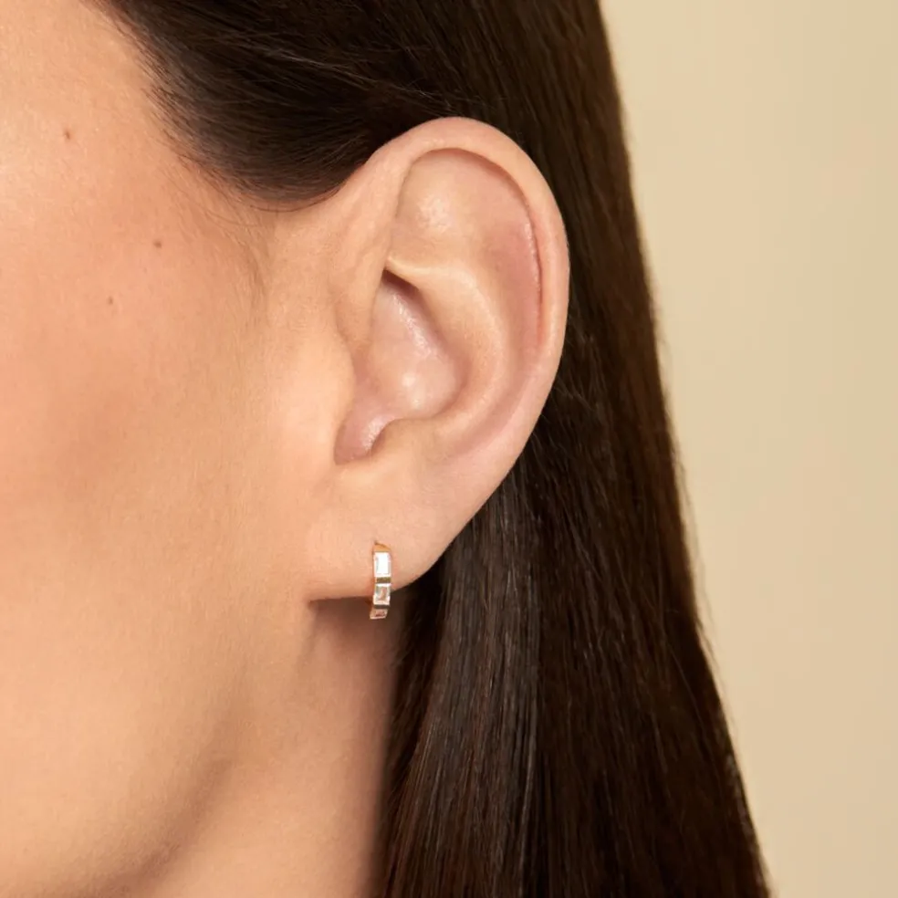 Créoles Gatsby Or Jaune Oxydes De Zirconium