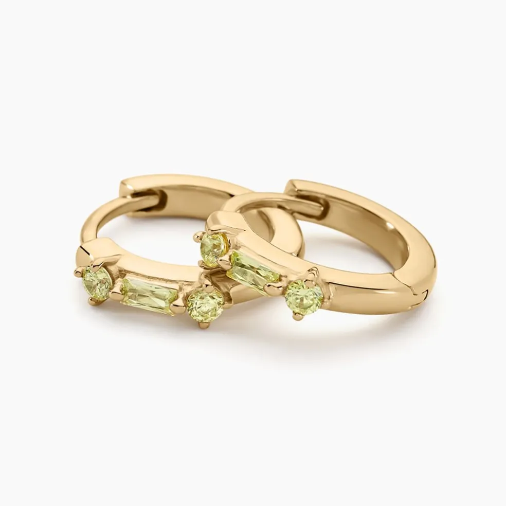 Créoles Gianna Plaqué Or Jaune Oxyde De Zirconium