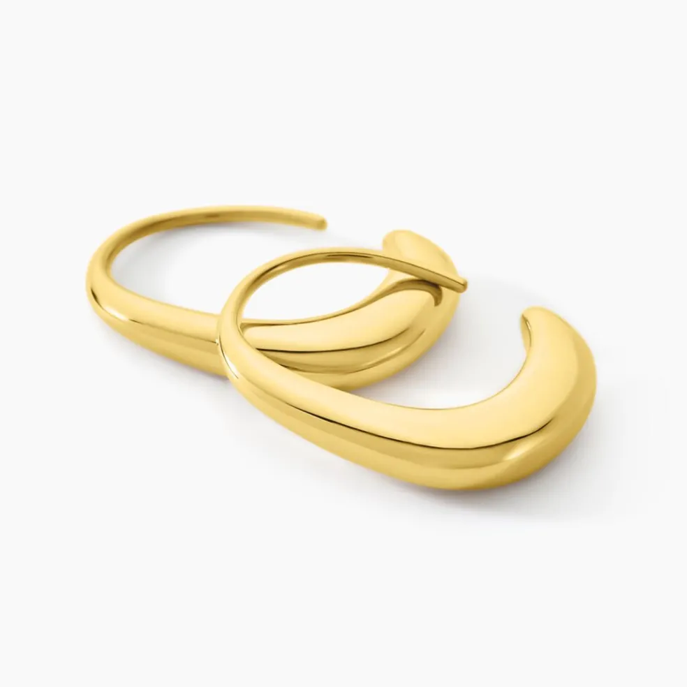 Créoles Gold Aura Acier Jaune