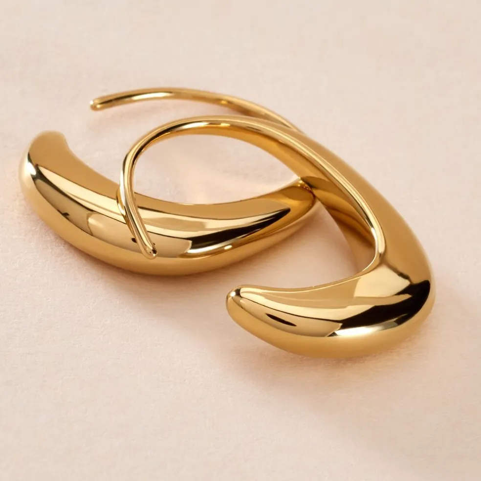 Créoles Gold Aura Acier Jaune