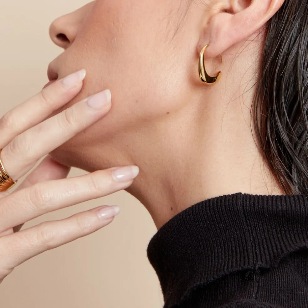 Créoles Gold Aura Acier Jaune