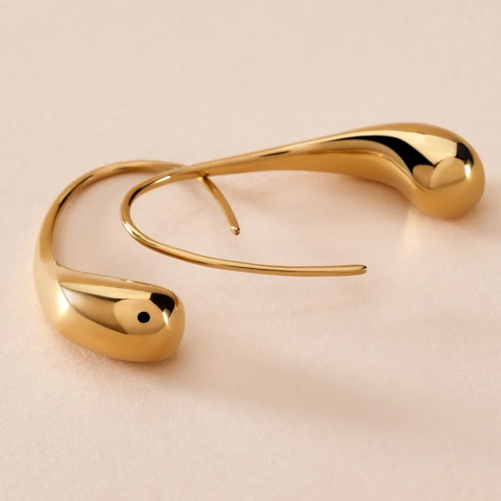 Créoles Gold Aura Acier Jaune