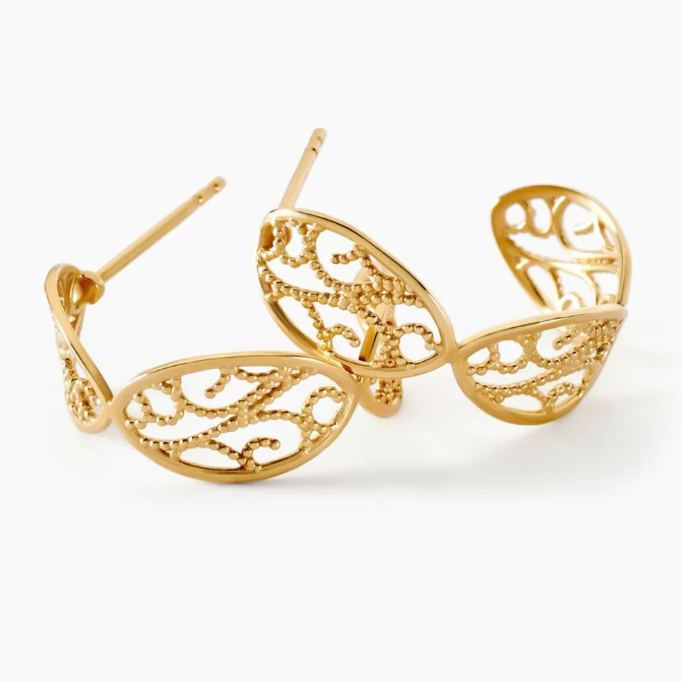 Créoles Golden Acanty Or Jaune