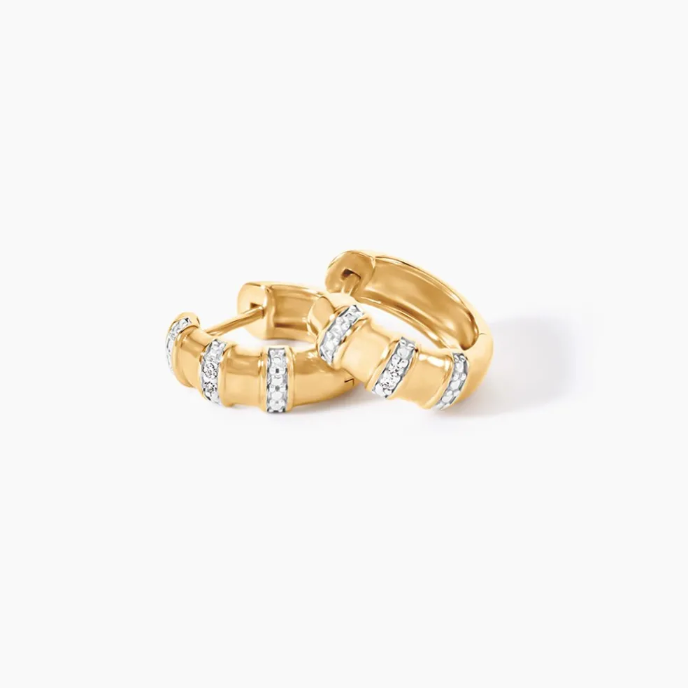 Créoles Hamino Or Jaune Diamant