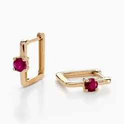 Créoles Harmonie Or Jaune Rubis