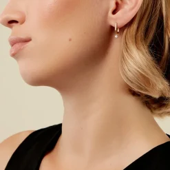 Créoles Haul Or Jaune Diamant Synthétique