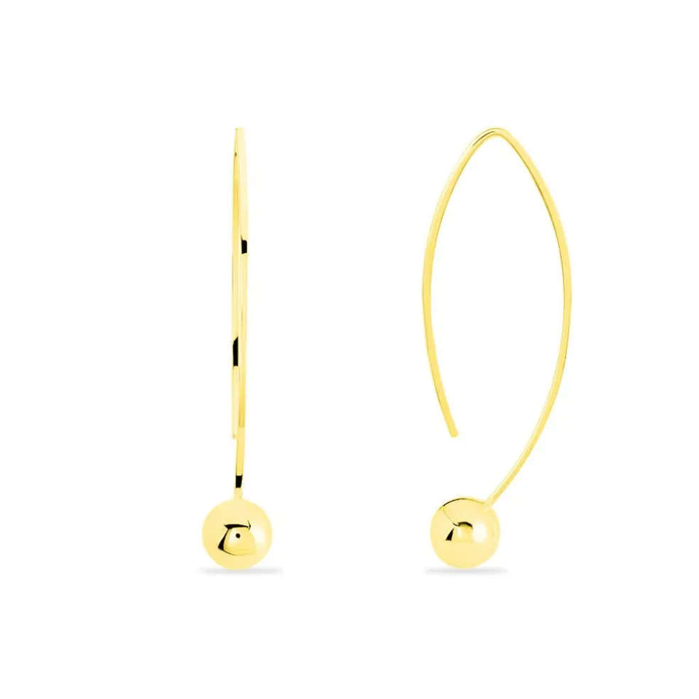 Créoles Helle Amande Or Jaune