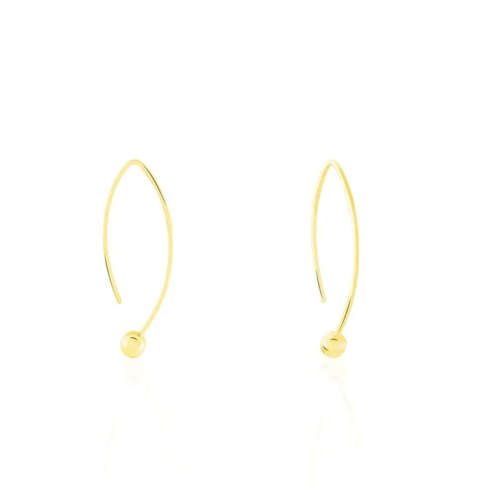 Créoles Helle Amande Or Jaune