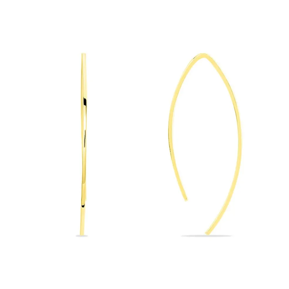 Créoles Helle Amande Or Jaune