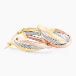 Créoles Hermande Or Tricolore