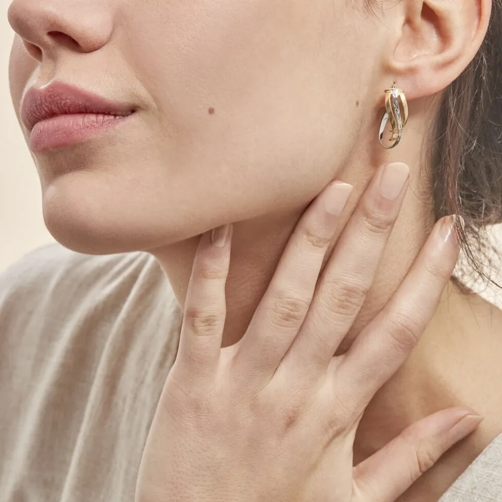 Créoles Holly Or Bicolore