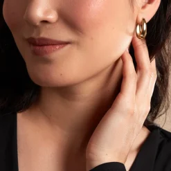 Créoles Houria Acier Jaune