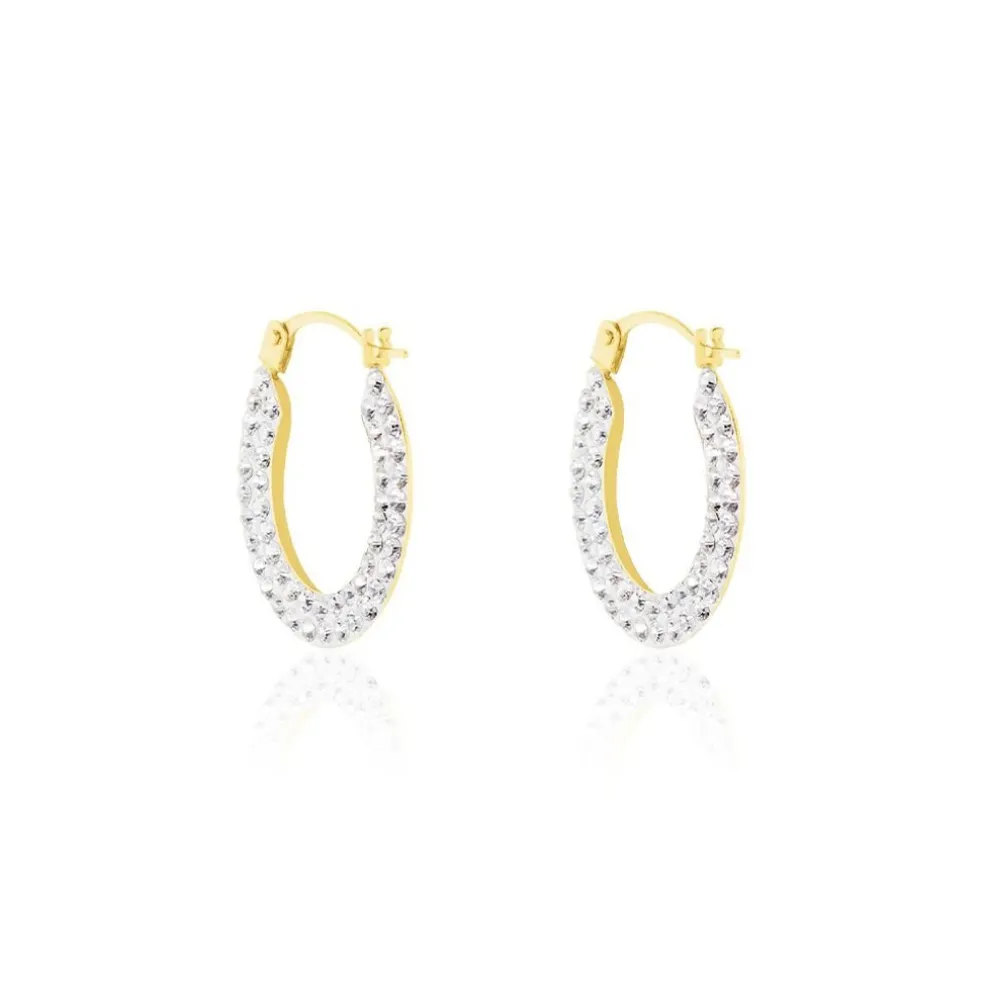 Créoles Howayda Or Jaune Cristal