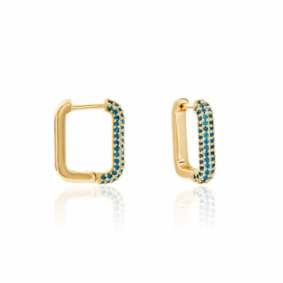 Créoles Ileen Plaqué Or Jaune Autres Pierres