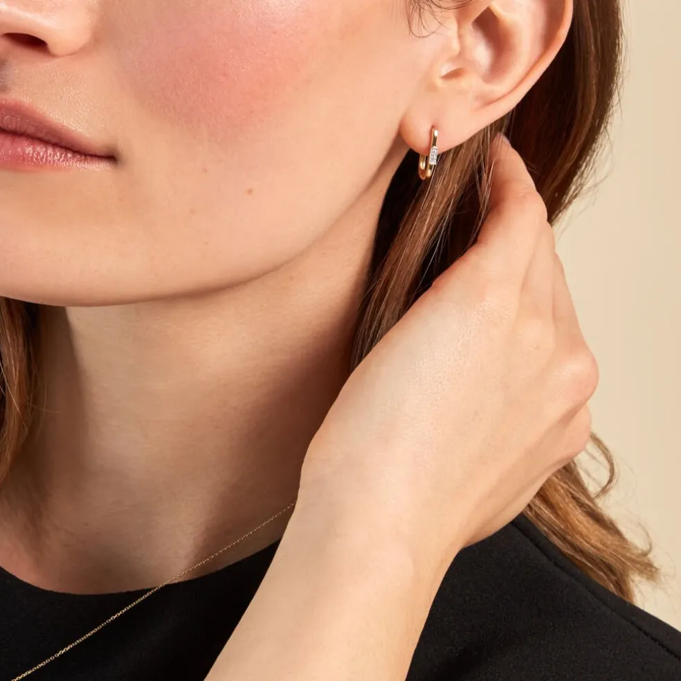 Créoles Infinite Love Or Jaune Diamant