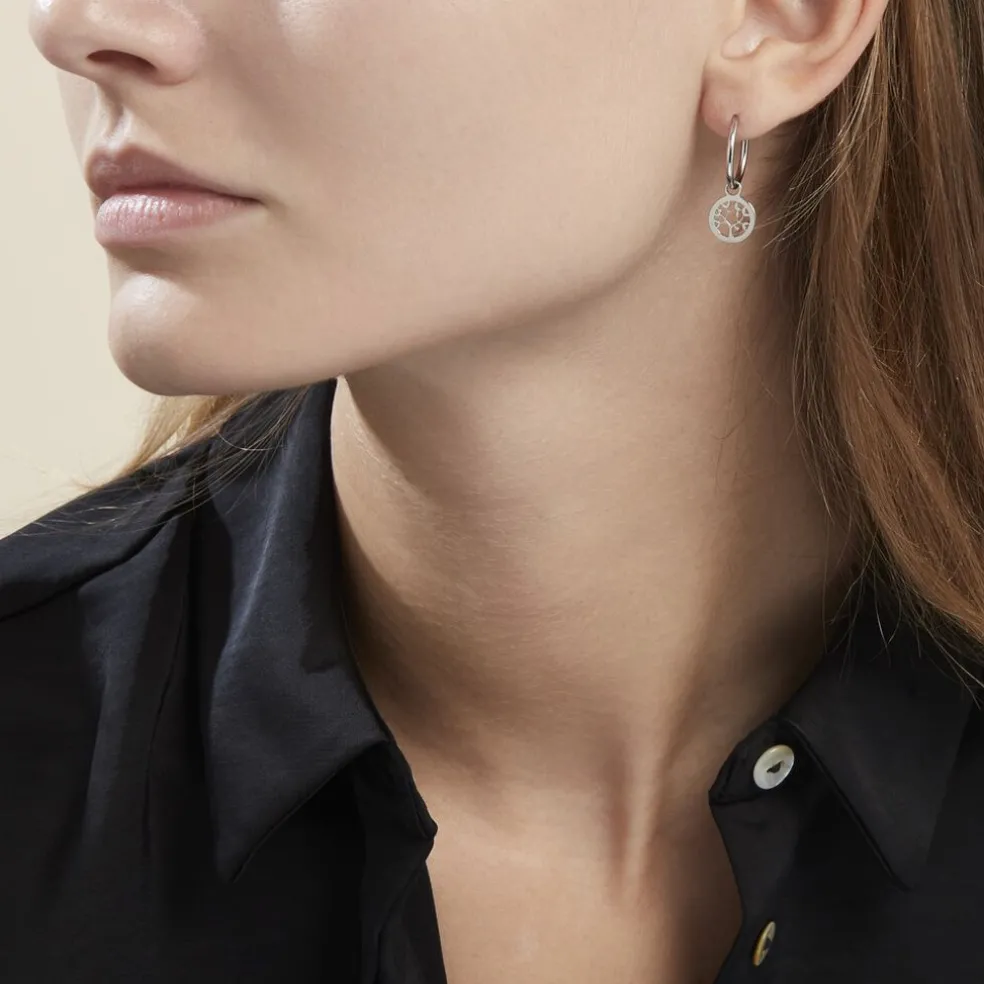 Créoles Isabel Argent Blanc