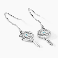 Créoles Islene Argent Blanc Oxyde De Zirconium