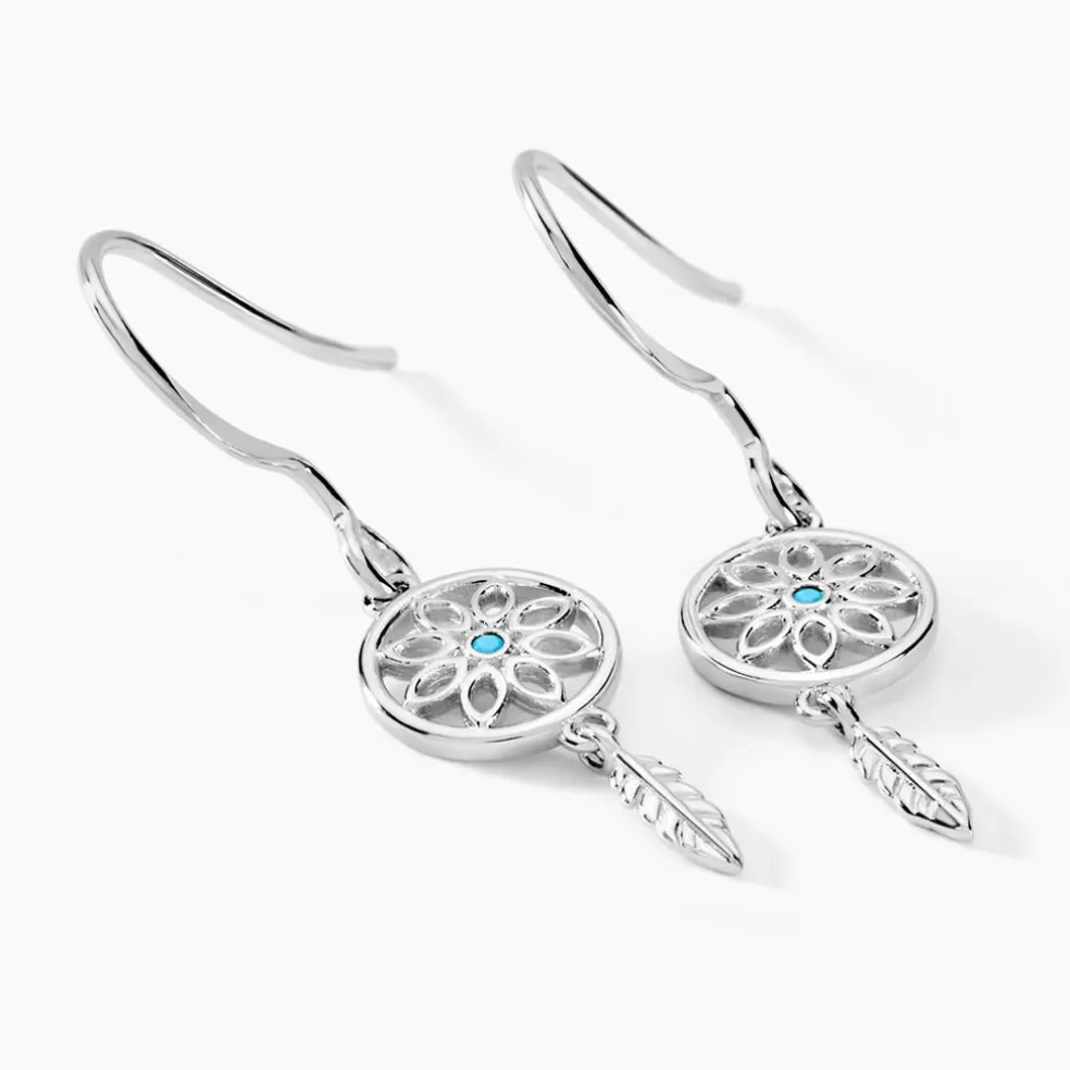 Créoles Islene Argent Blanc Oxyde De Zirconium