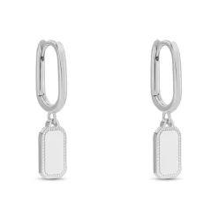 Créoles Jordana Argent Blanc