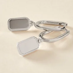 Créoles Jordana Argent Blanc