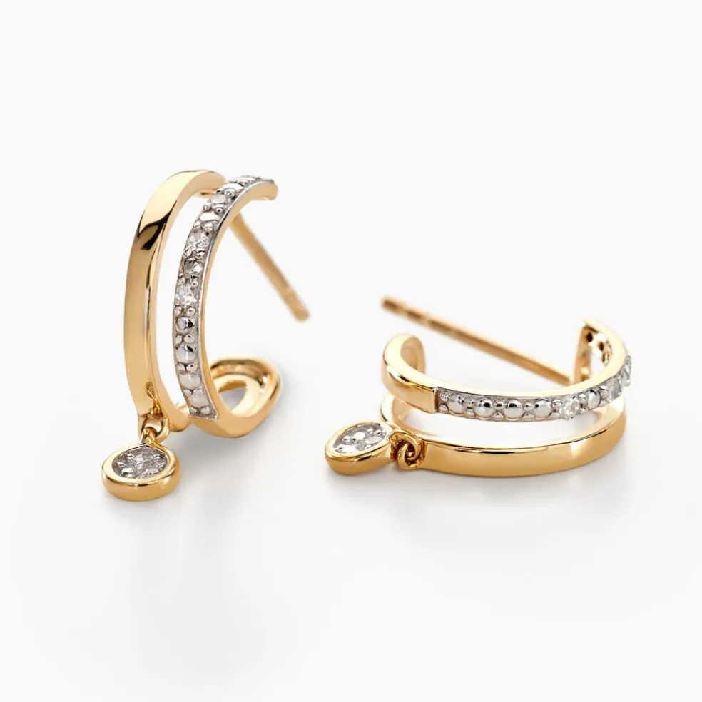 Créoles Jory Or Jaune Diamant