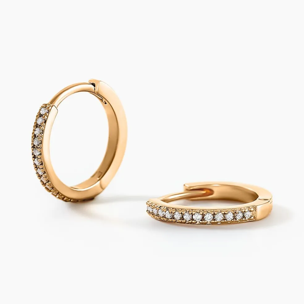 Créoles Kalinda Plaqué Or Jaune Oxyde De Zirconium