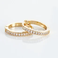 Créoles Kalinda Plaqué Or Jaune Oxyde De Zirconium