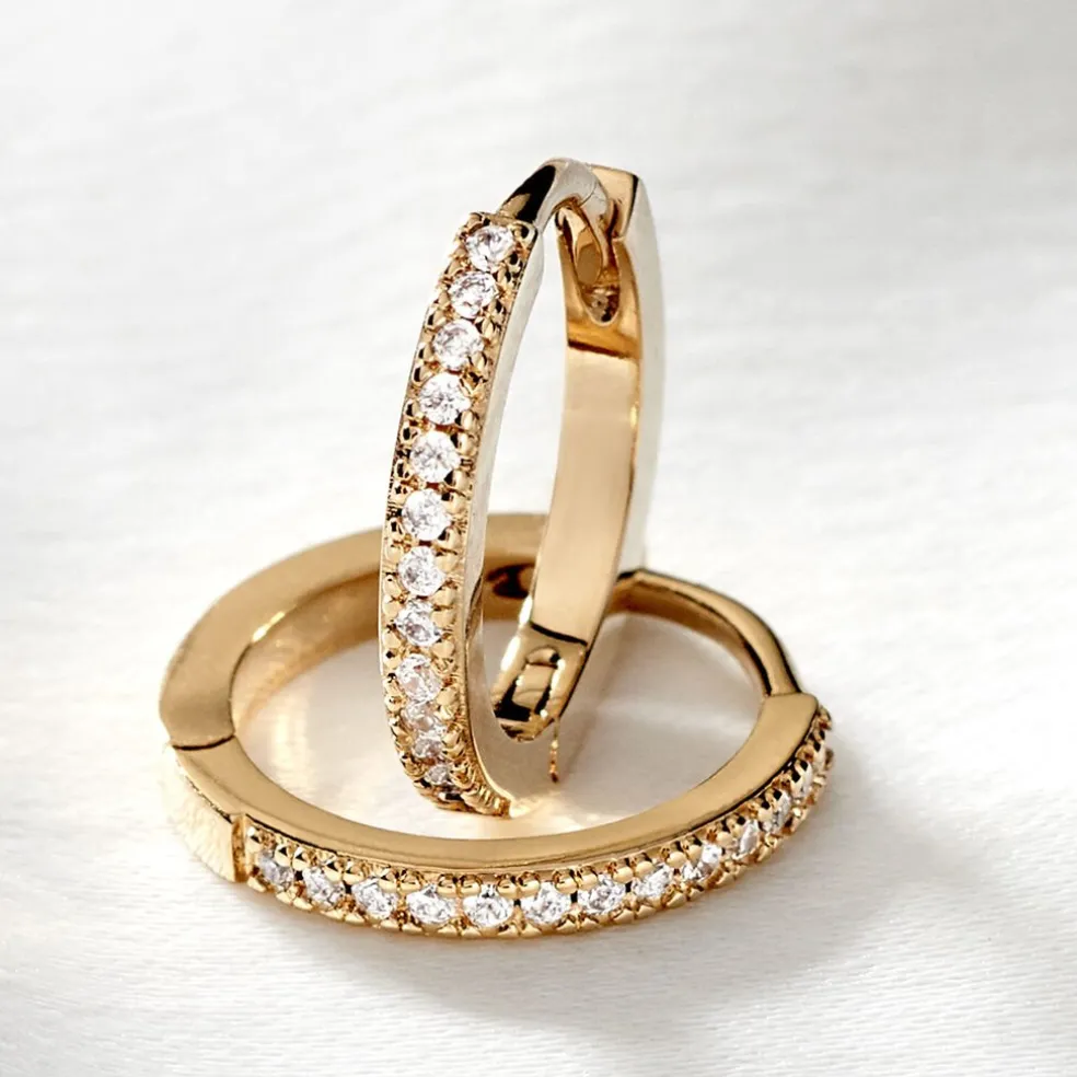 Créoles Kalinda Plaqué Or Jaune Oxyde De Zirconium