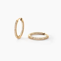 Créoles Karolina Rondes Plaqué Or Jaune Oxyde De Zirconium