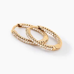 Créoles Karolina Rondes Plaqué Or Jaune Oxyde De Zirconium