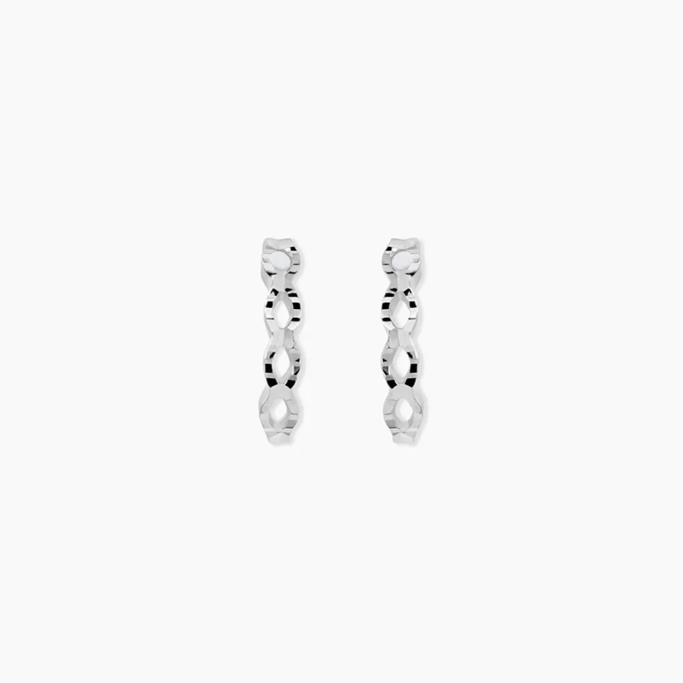 Créoles Kezya Argent Blanc