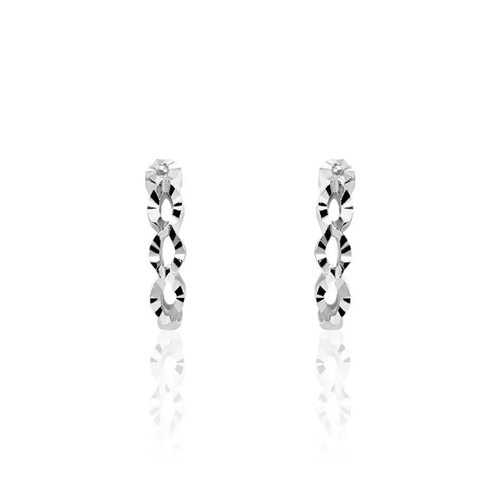 Créoles Kezya Argent Blanc