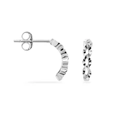 Créoles Kezya Argent Blanc