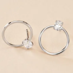 Créoles Kip Or Blanc Oxyde De Zirconium