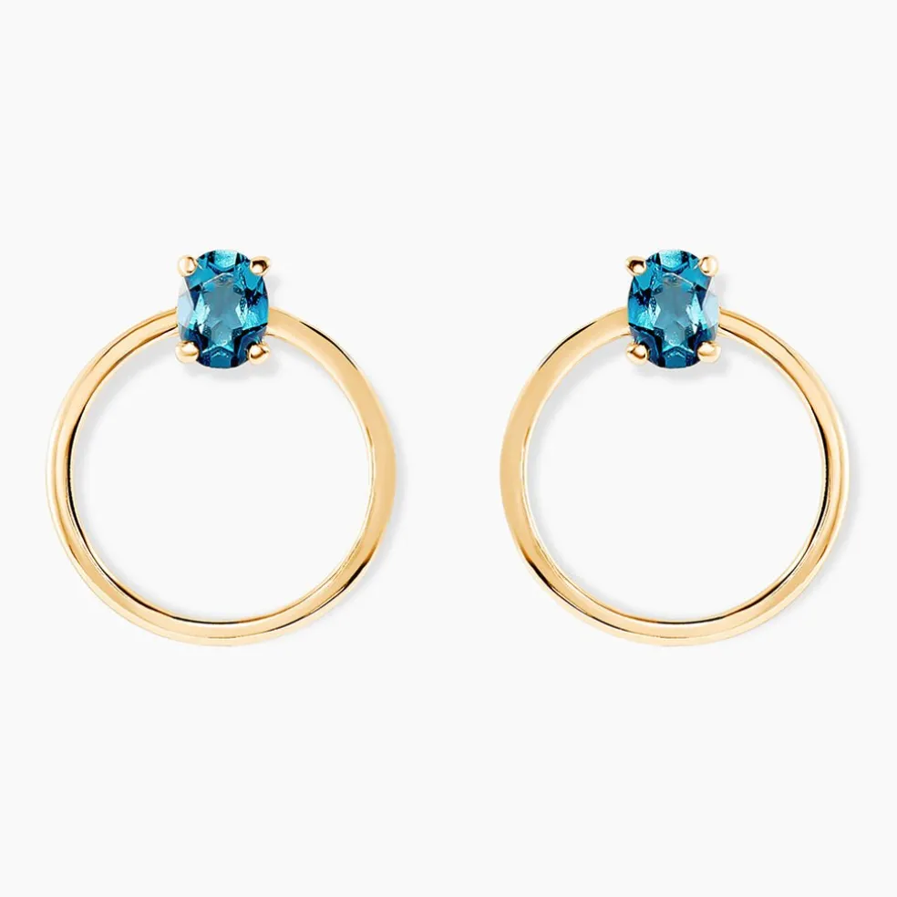 Créoles Kip Or Jaune Topaze