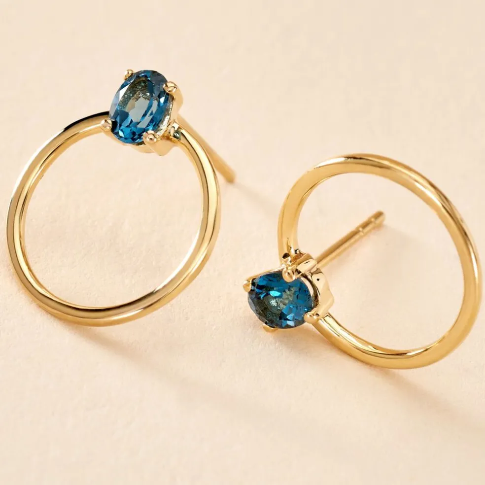 Créoles Kip Or Jaune Topaze