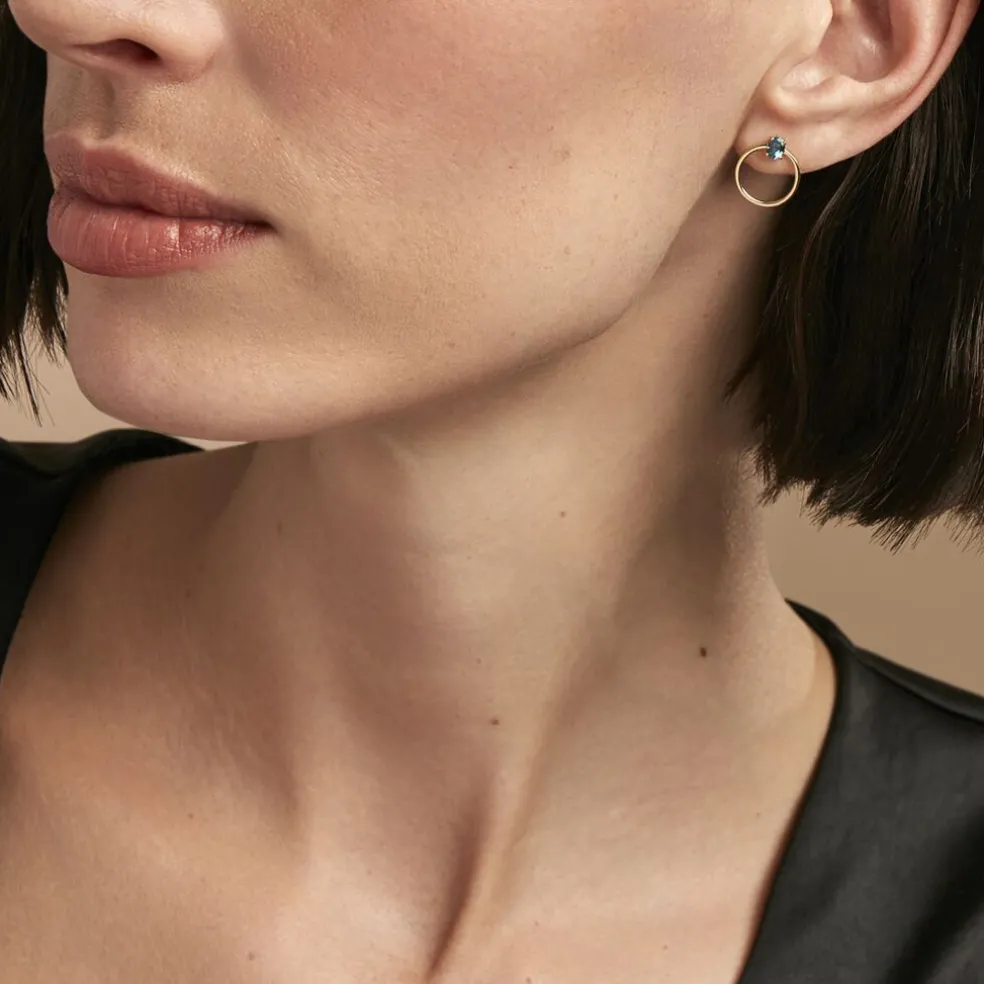 Créoles Kip Or Jaune Topaze