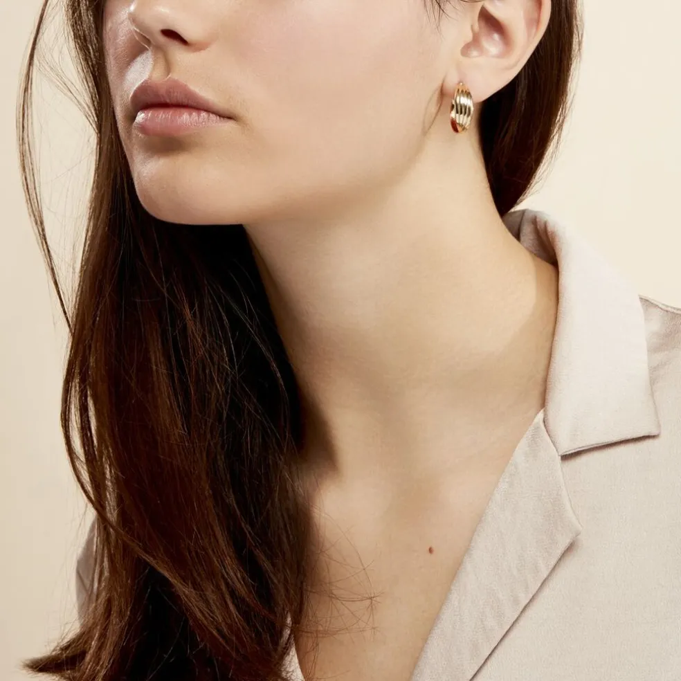 Créoles Kuma Plaqué Or Jaune